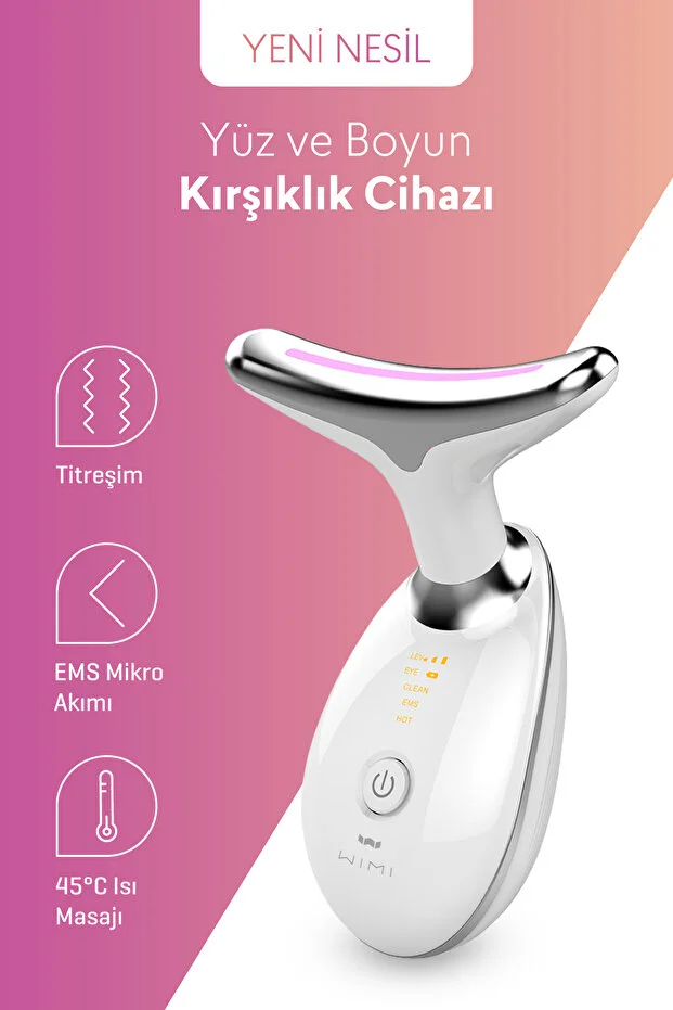 Yüz Ve Boyun Kırşıklık Giderici 3 Modlu Ems Güzellik Cihazı ( Gıdık, Sarkma, Kırışıklık )